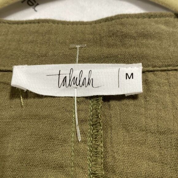 Anthropologie Talulah Cotton Gauze MIDI Dress M Long Sleeve Pockets Button Down - Picture 12 of 14
